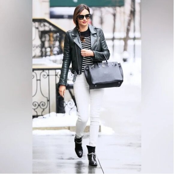 Saint Laurent Chain Wyatt Black Harness Ankle Boots Size 38.5 - Picture 3 of 15